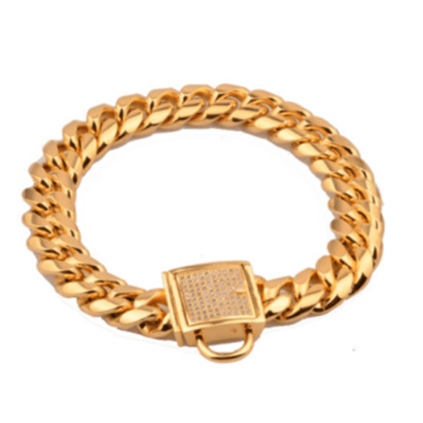 14MM Luxury Diamond Pet Cuban Chain - Furbabies Online