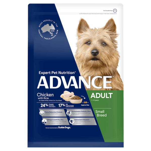 ADVANCE Small Adult Dry Dog Food Chicken With Rice - Furbabies Online