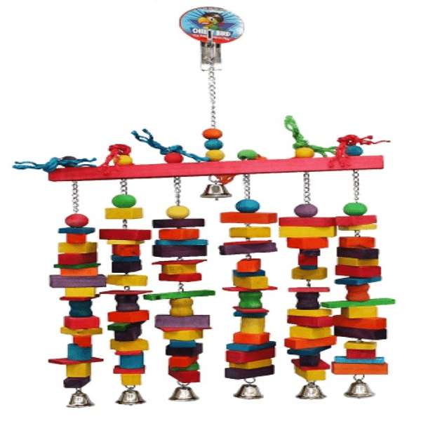 CHEEKY BIRD 6 STACK WITH BELLS (JUMBO) - Furbabies Online