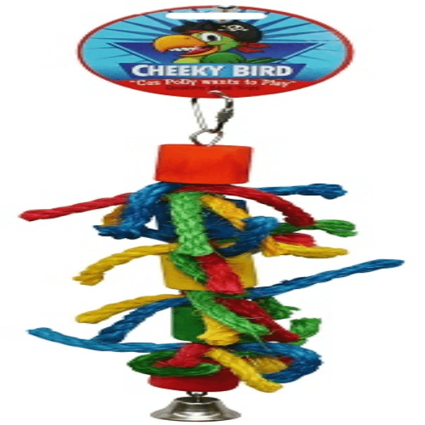 CHEEKY BIRD CYLINDER & ROPE WITH BELL - Furbabies Online