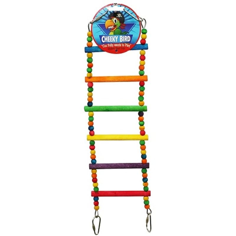 Cheeky Bird Ladder with Beads - Furbabies Online