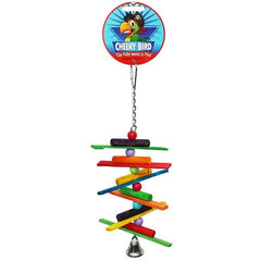 CHEEKY BIRD SPIRAL STICKS WITH BELL SMALL - Furbabies Online