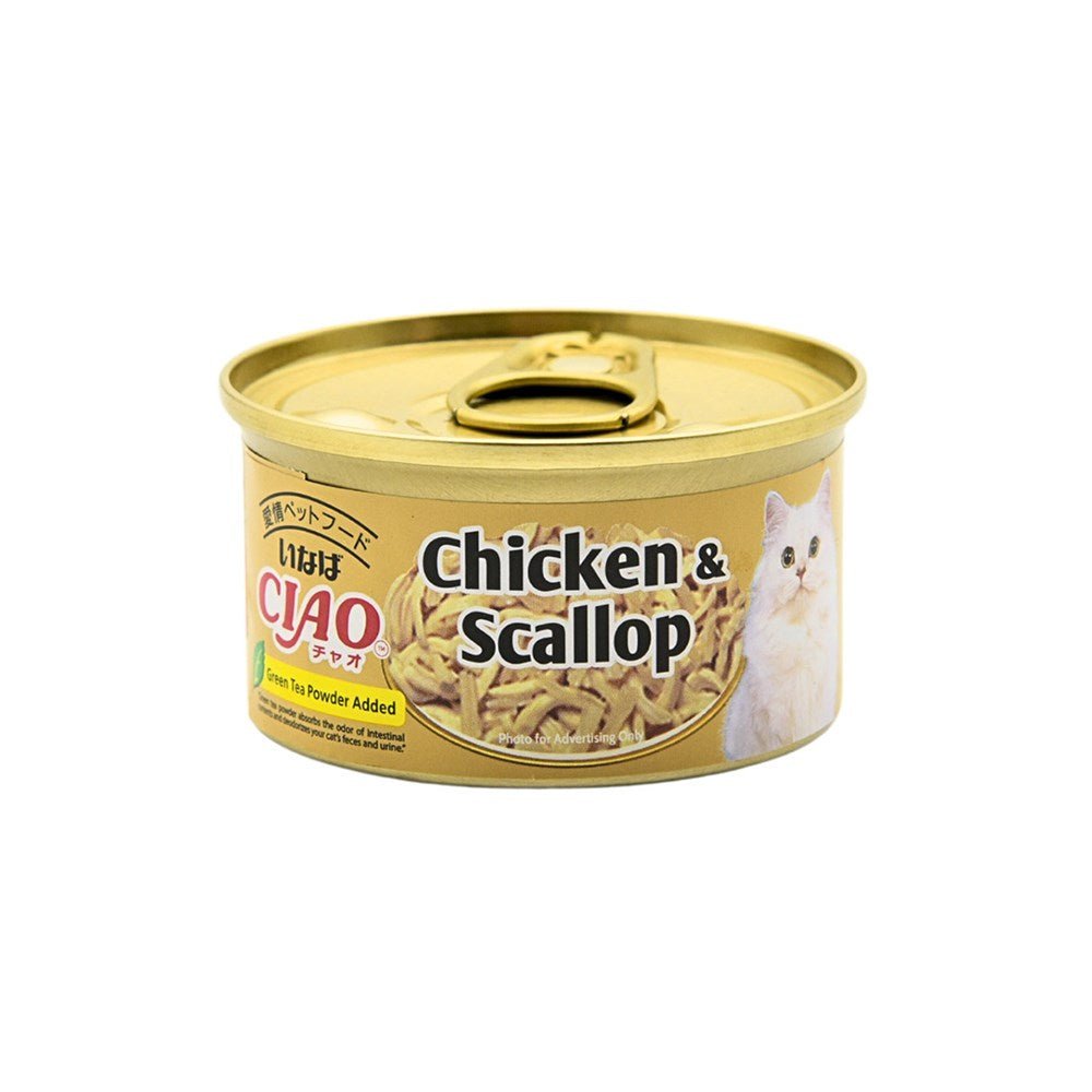 CIAO Chicken & Scallop Cat Food with Green Tea Powder - Furbabies Online