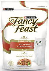 Fancy Feast Dry Beef, Salmon & Cheese 450g 4PK - Furbabies Online