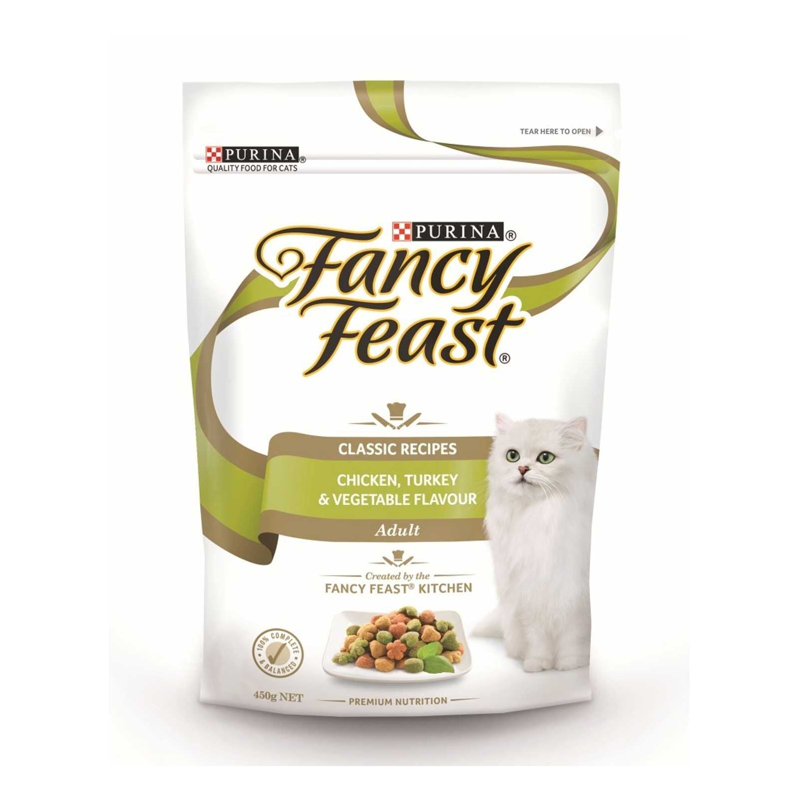 Fancy Feast Dry Chicken & Turkey Veg 450g 4PK - Furbabies Online