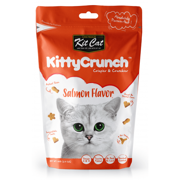 Kit Cat Kitty Crunch Treat Salmon 60gm - Furbabies Online