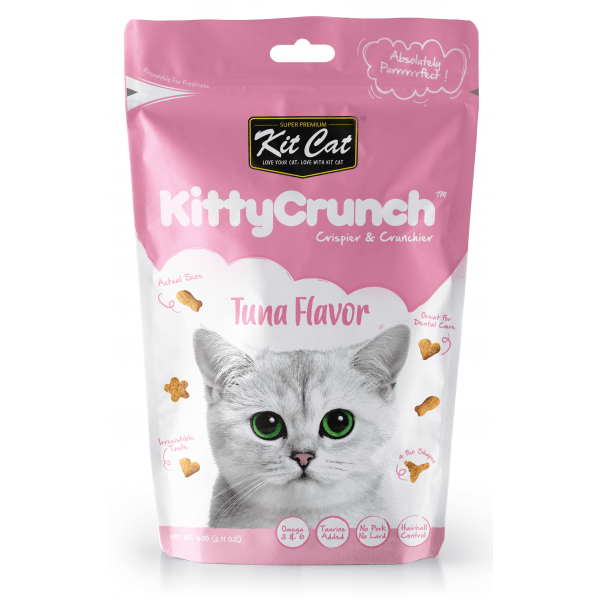 Kit Cat Kitty Crunch Treat Tuna 60gm - Furbabies Online