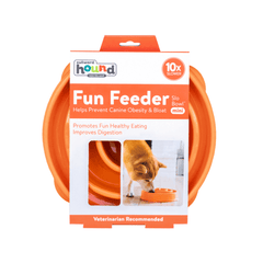 OUTWARD HOUND Fun Feeder Slo Bowl Orange - Furbabies Online