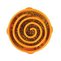 OUTWARD HOUND Fun Feeder Slo Bowl Orange - Furbabies Online