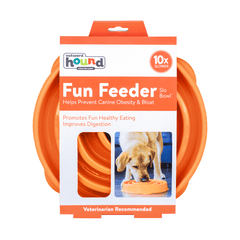 OUTWARD HOUND Fun Feeder Slo Bowl Orange - Furbabies Online