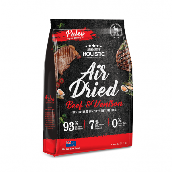 Absolute Holistic Air Dried Dog Food Beef & Venison 1kg - Furbabies Online