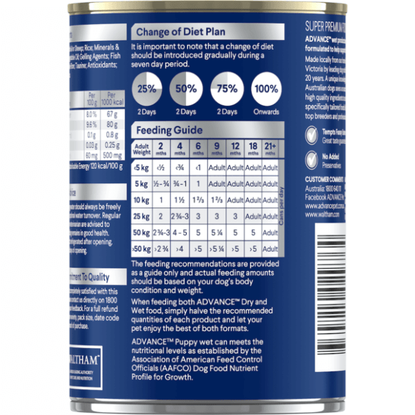 ADVANCE Adult Casserole With Lamb Wet Dog Food Cans - Furbabies Online