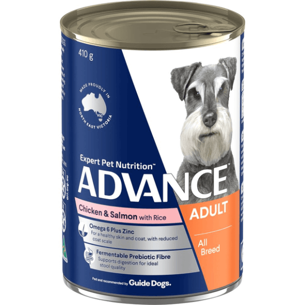 ADVANCE Adult Chicken Salmon And Rice Wet Dog Food Cans - Furbabies Online