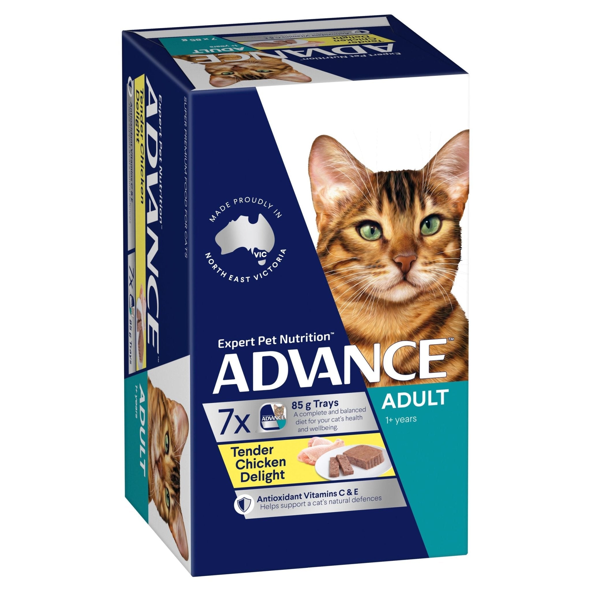 Advance Cat Adult Chicken 85g 7 - Pack - Furbabies Online