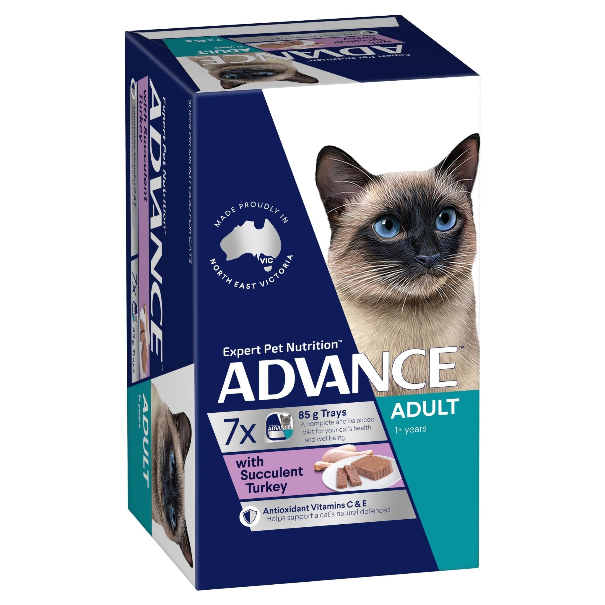Advance Cat Adult Succulent Turkey 85g 7pk - Furbabies Online