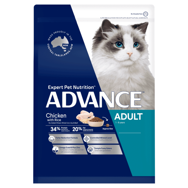 Advance Cat Dry Adult Chicken & Rice (2 Weight) - Furbabies Online
