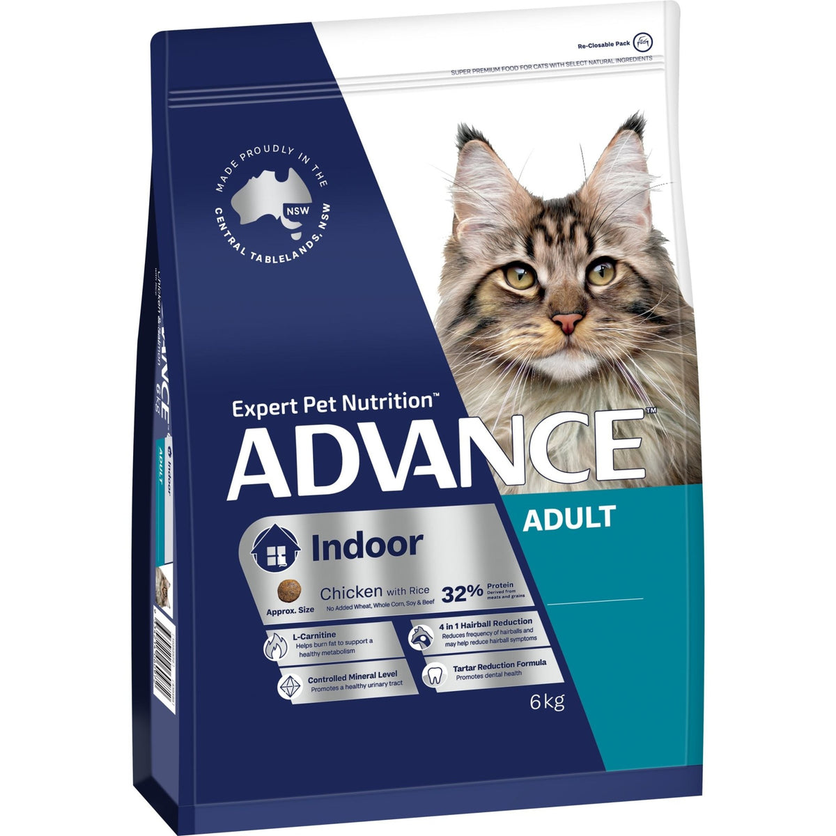 Advance Cat Indoor Chicken & Rice 6kg - Furbabies Online