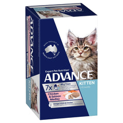 Advance Cat Kitten Chicken & Salmon 85g 7 - Pack - Furbabies Online