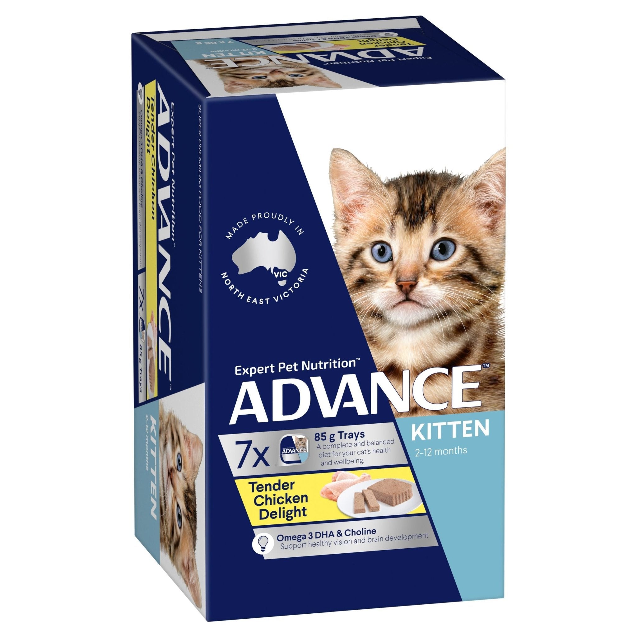 Advance Kitten Wet Tender Chicken Delight 85g - 7 Pack - Furbabies Online