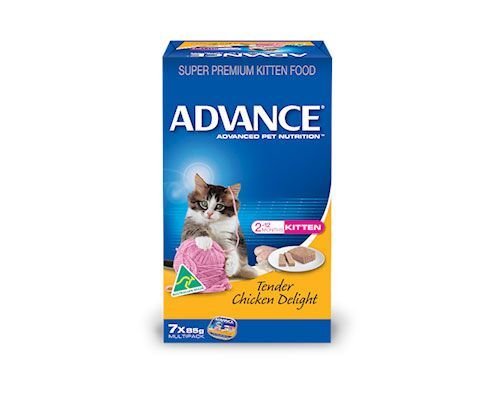 Advance Kitten Wet Tender Chicken Delight 85g - 7 Pack - Furbabies Online