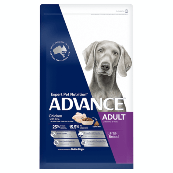 ADVANCE Large Adult Dry Dog Food Chicken With Rice - Furbabies Online