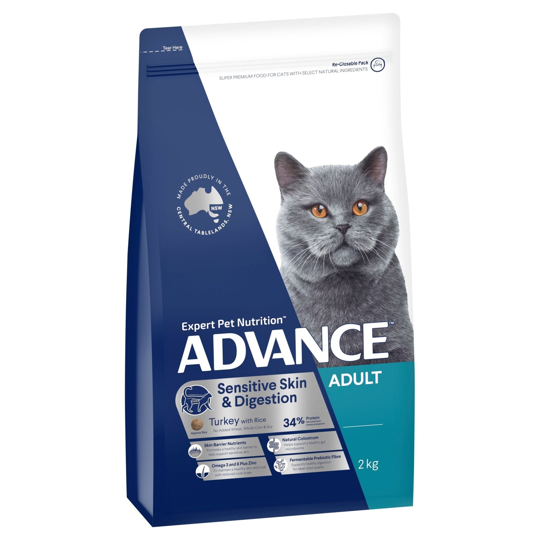 Advance Sensitive Cat Dry Food 2kg - Furbabies Online
