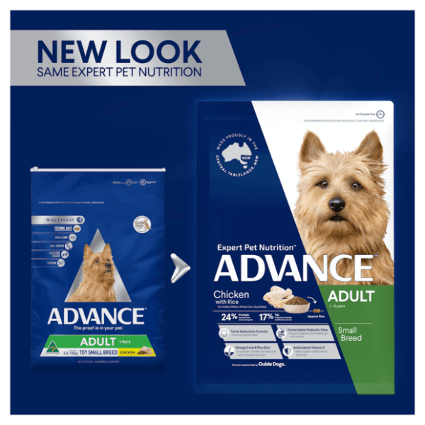 ADVANCE Small Adult Dry Dog Food Chicken With Rice - Furbabies Online
