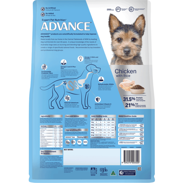 ADVANCE Small Puppy Rehydratable Dry Dog Food Chicken With Rice - Furbabies Online