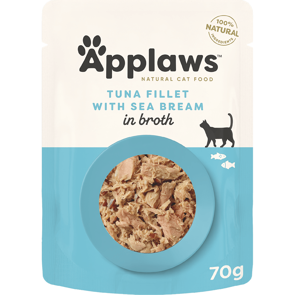 Applaws Cat Broth Pouch - Tuna & Sea Bream, 70g (16 Pack) - Furbabies Online
