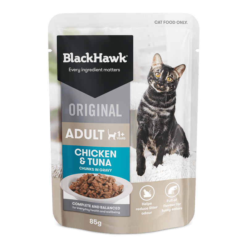 Black Hawk Cat Chicken Gravy 85g 12 Pack (2 Flavour) - Furbabies Online