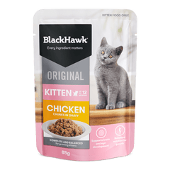 Black Hawk Kitten Gravy 85g 12 Pack (2 Flavour) - Furbabies Online
