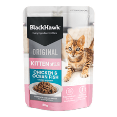 Black Hawk Kitten Gravy 85g 12 Pack (2 Flavour) - Furbabies Online
