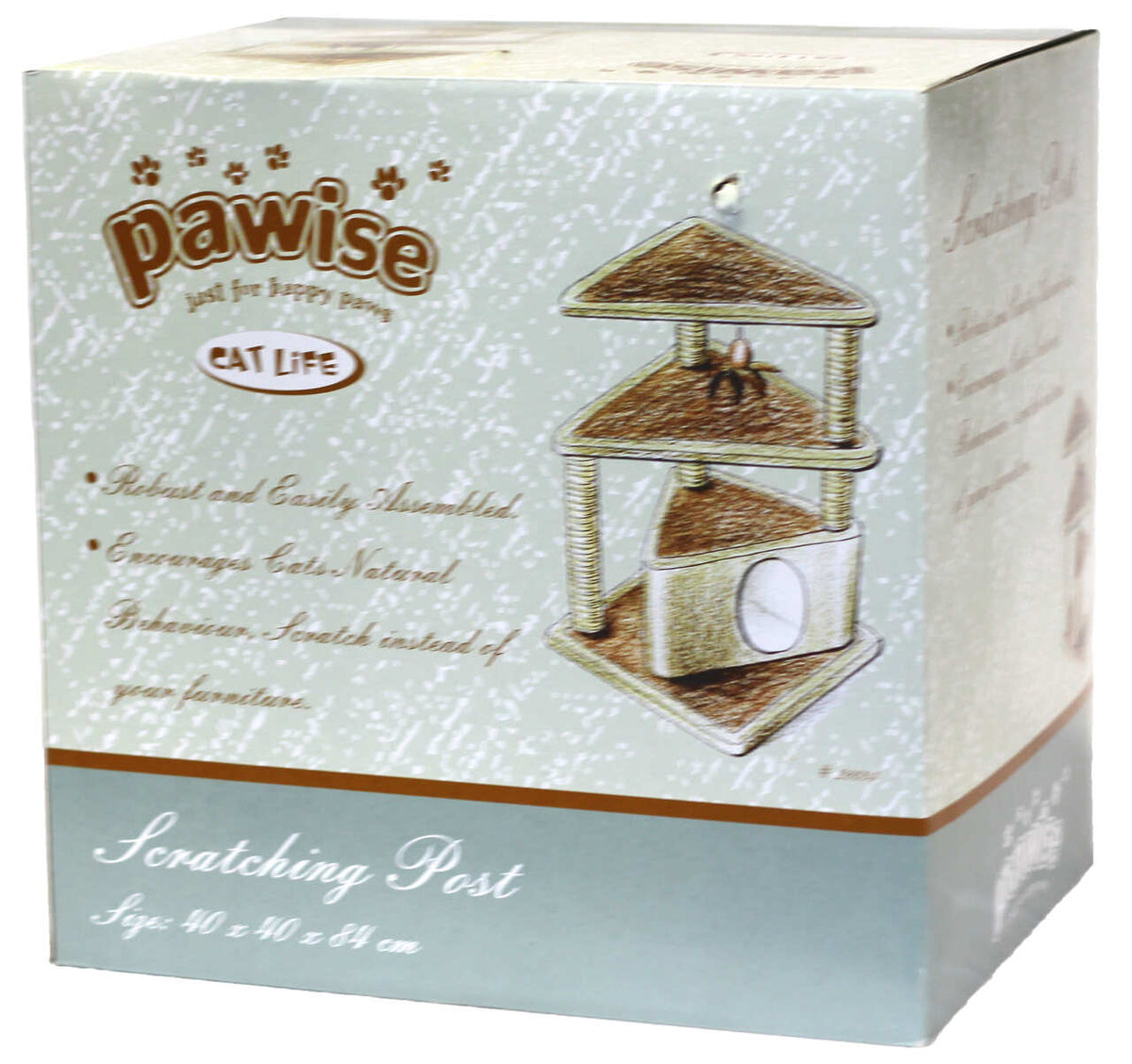 Cat Platform with House & Play Toy - Furbabies Online