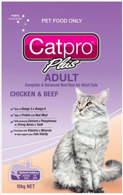 CAT PRO PLUS Chicken & Beef 10kg - Furbabies Online