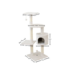 CATIO Chipboard Flannel Cat Scratching Tree - Abstract Deluxe 50x50x127cm - Furbabies Online