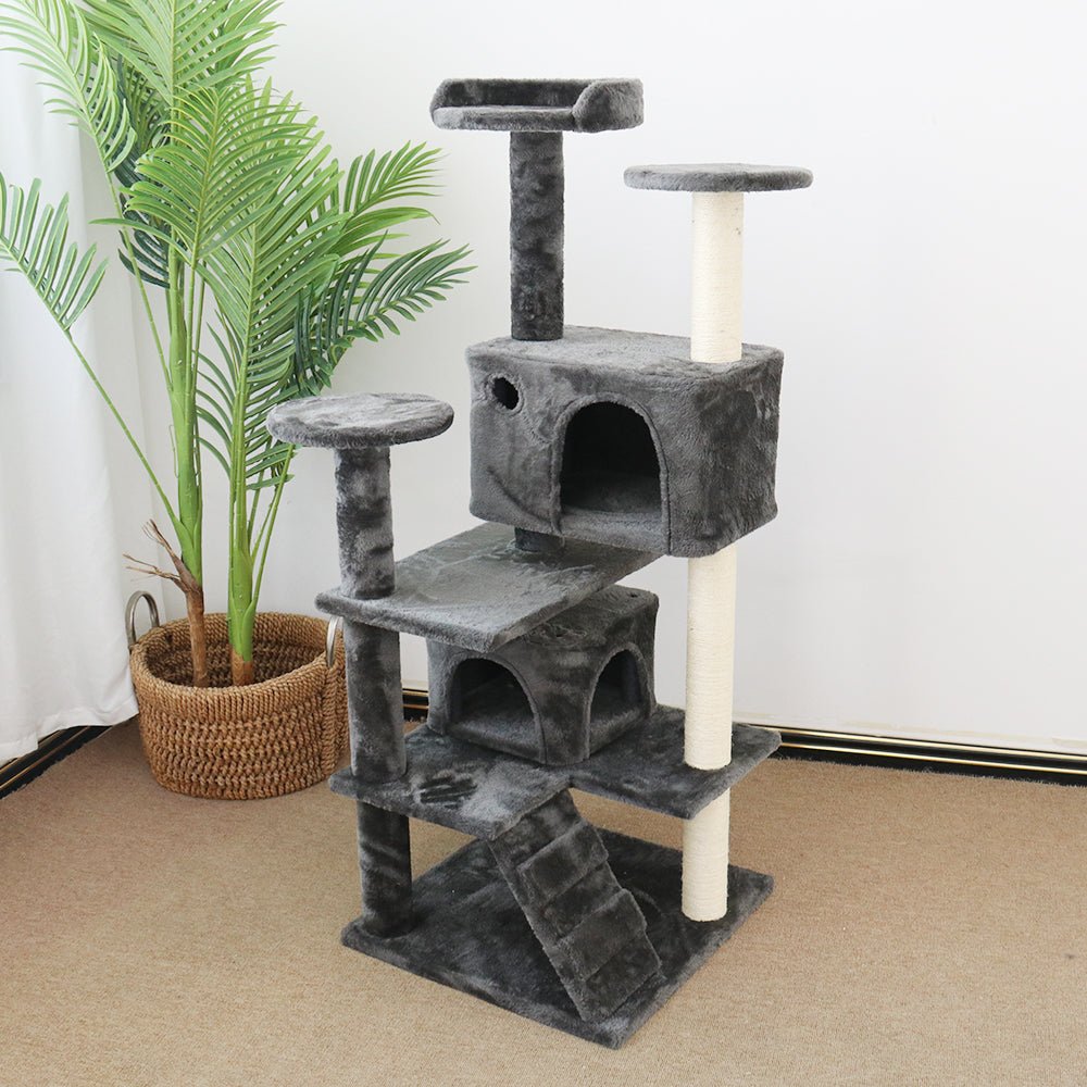 CATIO Chipboard Flannel Cat Scratching Tree - Abstract Deluxe 50x50x127cm - Furbabies Online