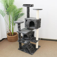 CATIO Chipboard Flannel Cat Scratching Tree - Abstract Deluxe 50x50x127cm - Furbabies Online