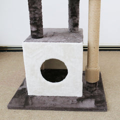 CATIO Deluxe Multi - Function Three - Level Dual Cat Scratching Tree 141cm - Furbabies Online