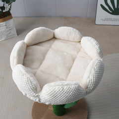 CATIO White Camelia Flower Cat Scratching Tree - Furbabies Online