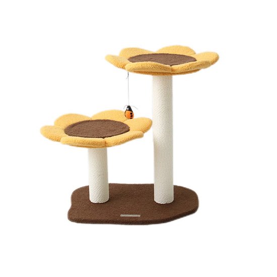 CMISSTREE 2 - Level Sunflower Cat Scratching Tree - Furbabies Online