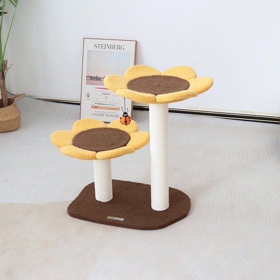 CMISSTREE 2 - Level Sunflower Cat Scratching Tree - Furbabies Online