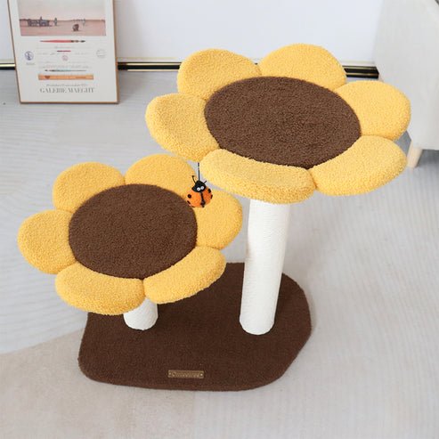 CMISSTREE 2 - Level Sunflower Cat Scratching Tree - Furbabies Online
