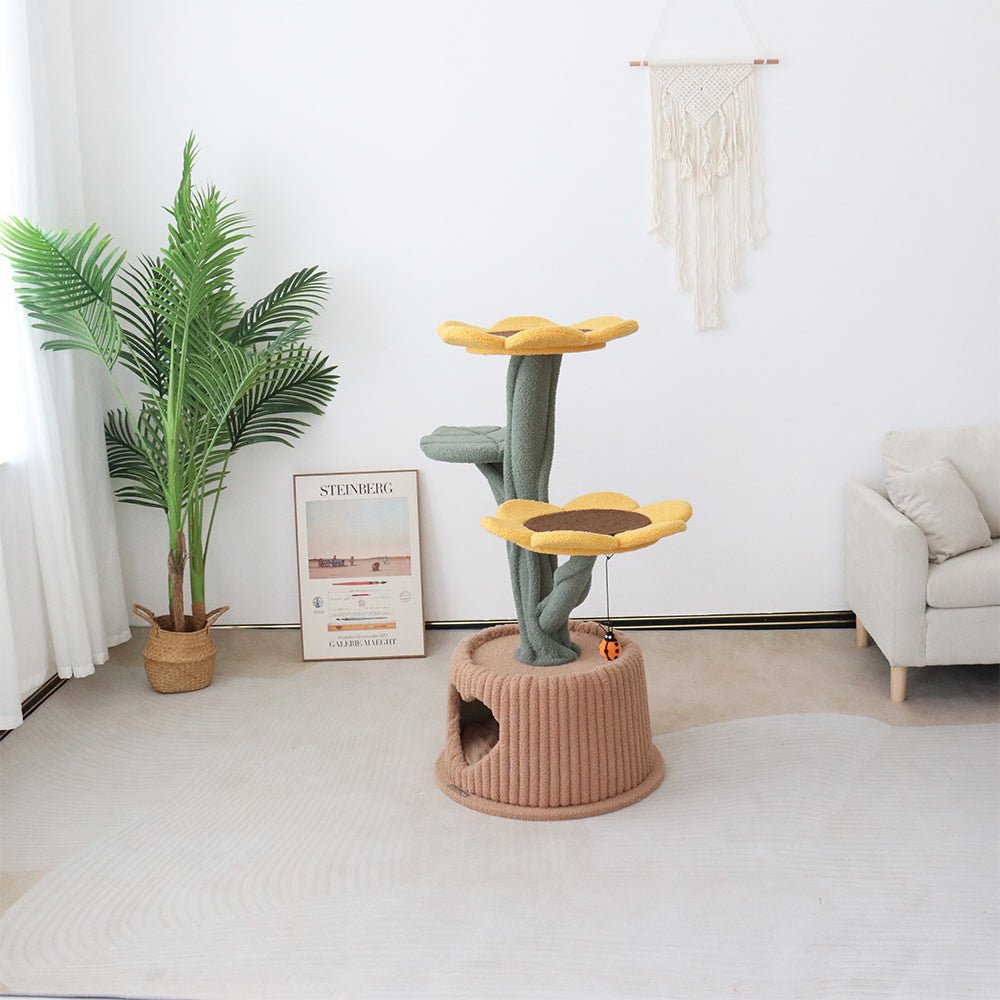 CMISSTREE Sunflower In A Pot House Cat Tree - Furbabies Online