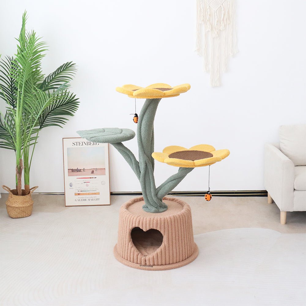 CMISSTREE Sunflower In A Pot House Cat Tree - Furbabies Online