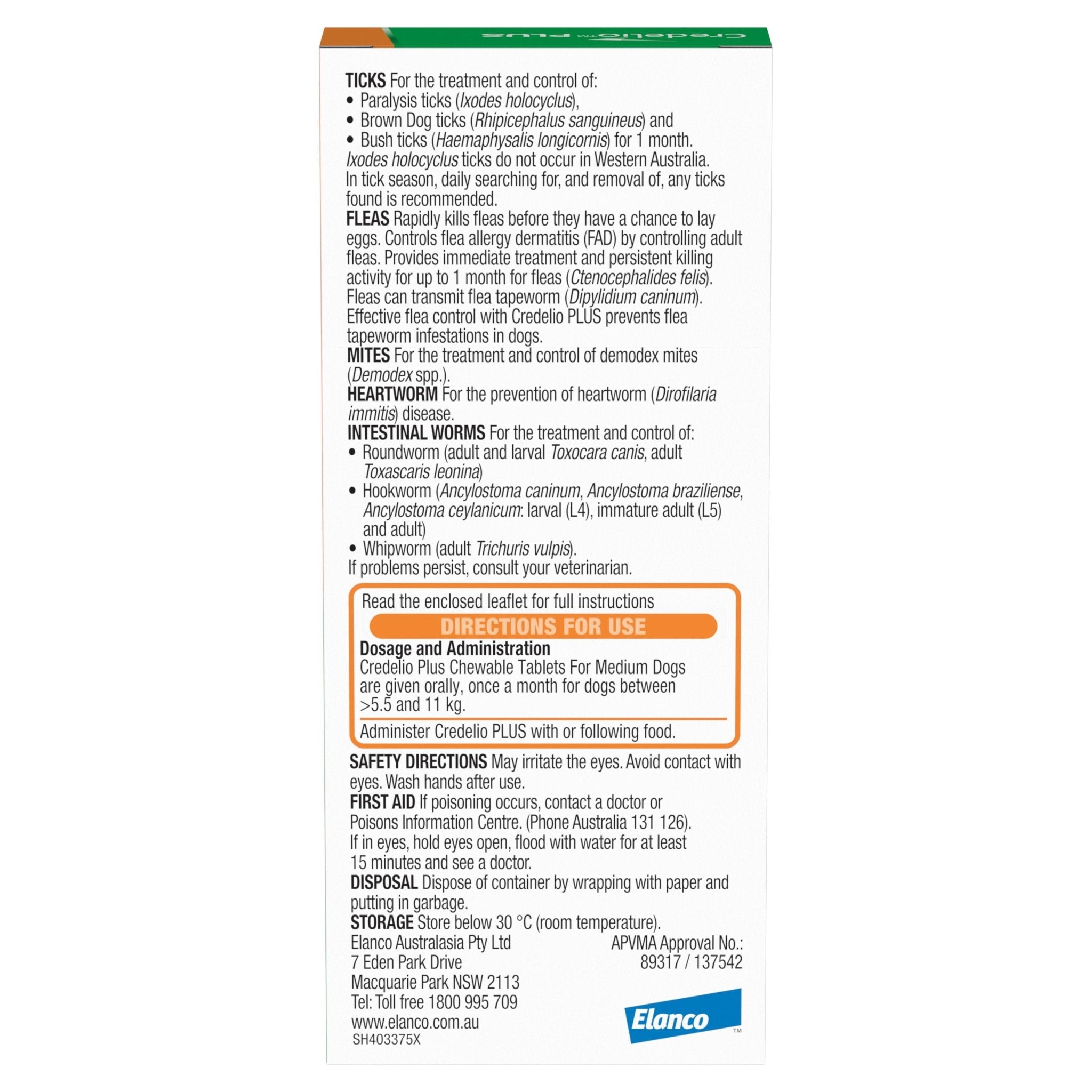 Credelio Plus for Medium Dogs - Furbabies Online