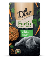 Dine Farm Chicken, Carrot & Spinach 85g (2 Packs) - Furbabies Online