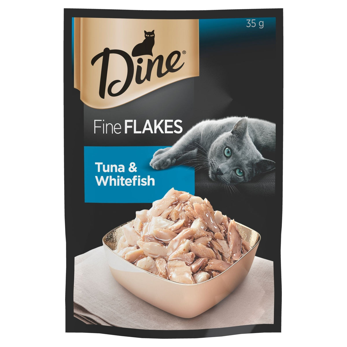 Dine Fine Flakes Tune & Whfish 35g 12pk - Furbabies Online