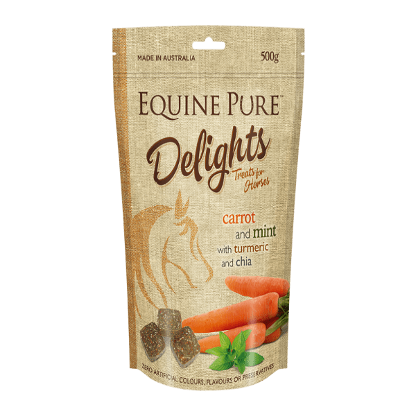 EQUINE PURE DELIGHTS CARROT MINT TURMERIC & CHIA - Furbabies Online