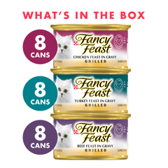 FANCY FEAST CLASSIC BEEF & POULTRY GRILLED 24X85G - Furbabies Online