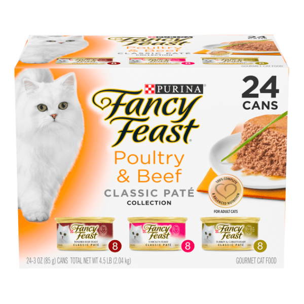 FANCY FEAST POULTRY & BEEF PATE 24X85G\ - Furbabies Online